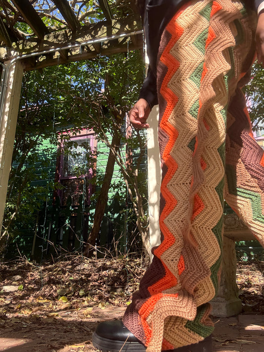 FallZ 1 of 1 Upcycled Unisex Crochet Pants